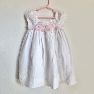 smocked linen anavini dress